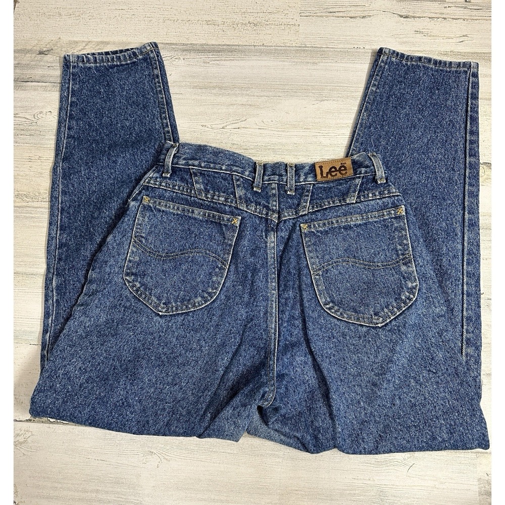 Vintage 90s Lee Jeans Women's Size 6 High Waist Mom Tapered Denim *See Meas - Picture 4 of 14